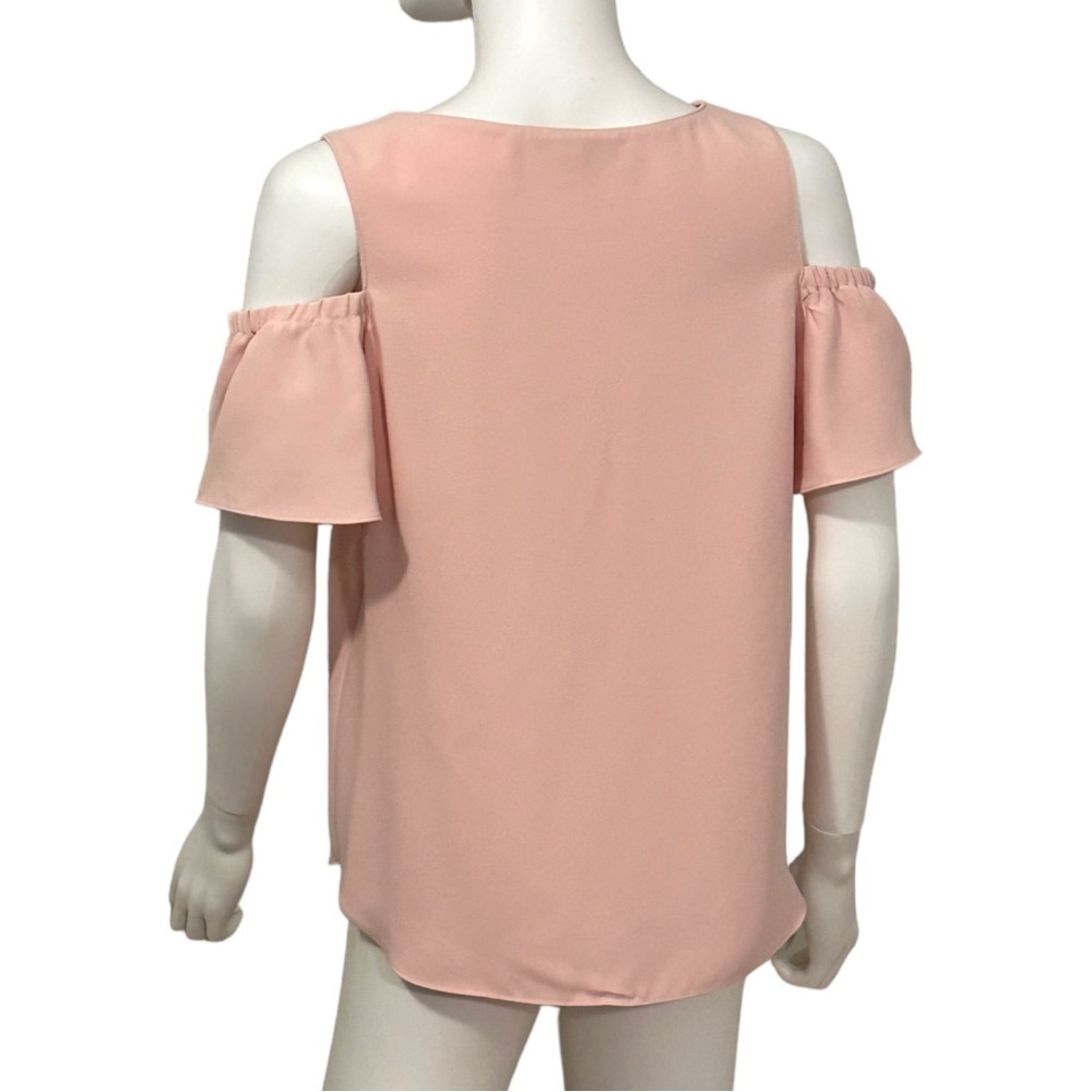 Amanda Uprichard Cold Shoulder Pink Blouse Small - Picture 2 of 5